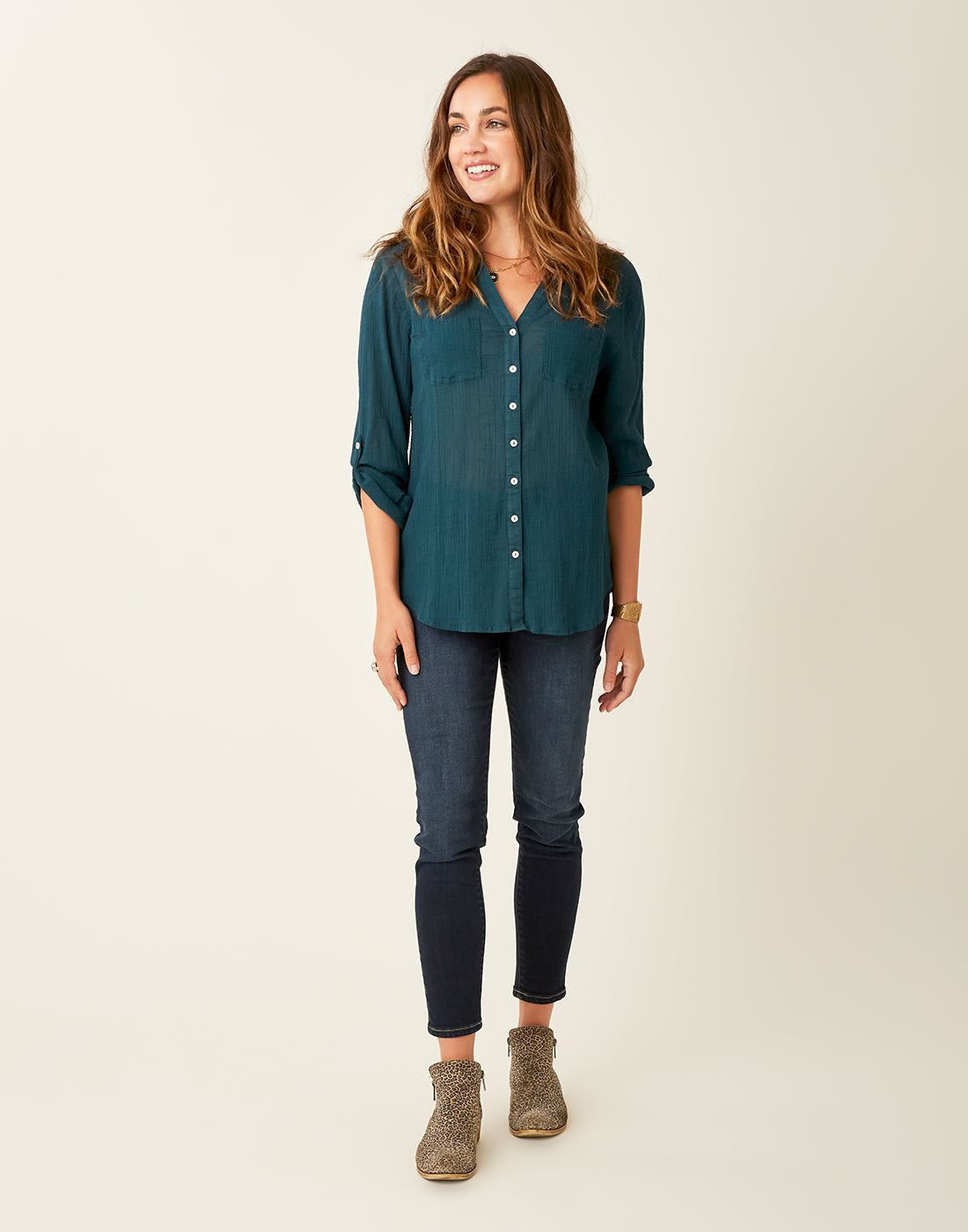 Dylan Gauze Tunic: Eden