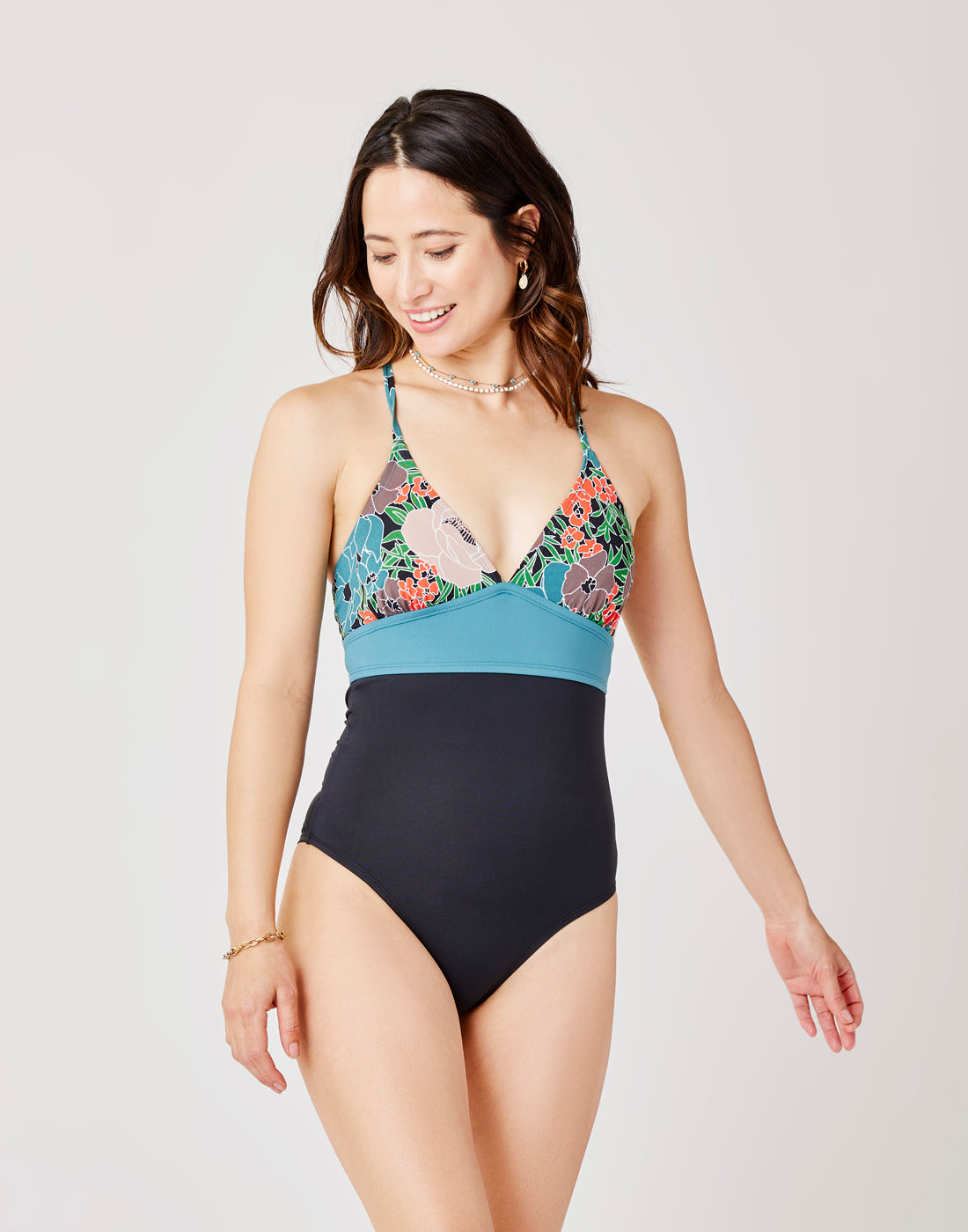 Dahlia One Piece: Jardin w. Black