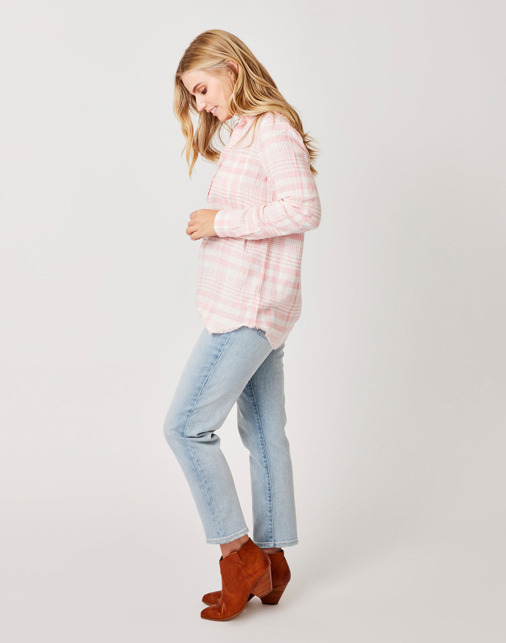 Sawyer Twill: Grapefruit Plaid