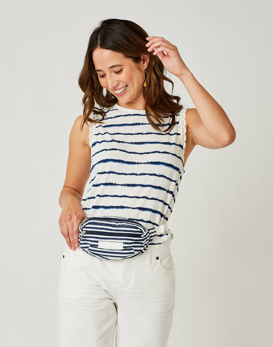 Henrietta Hip Pack: Navy Stripe