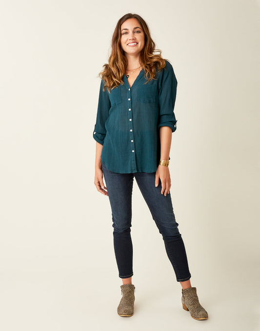 Dylan Gauze Tunic: Eden