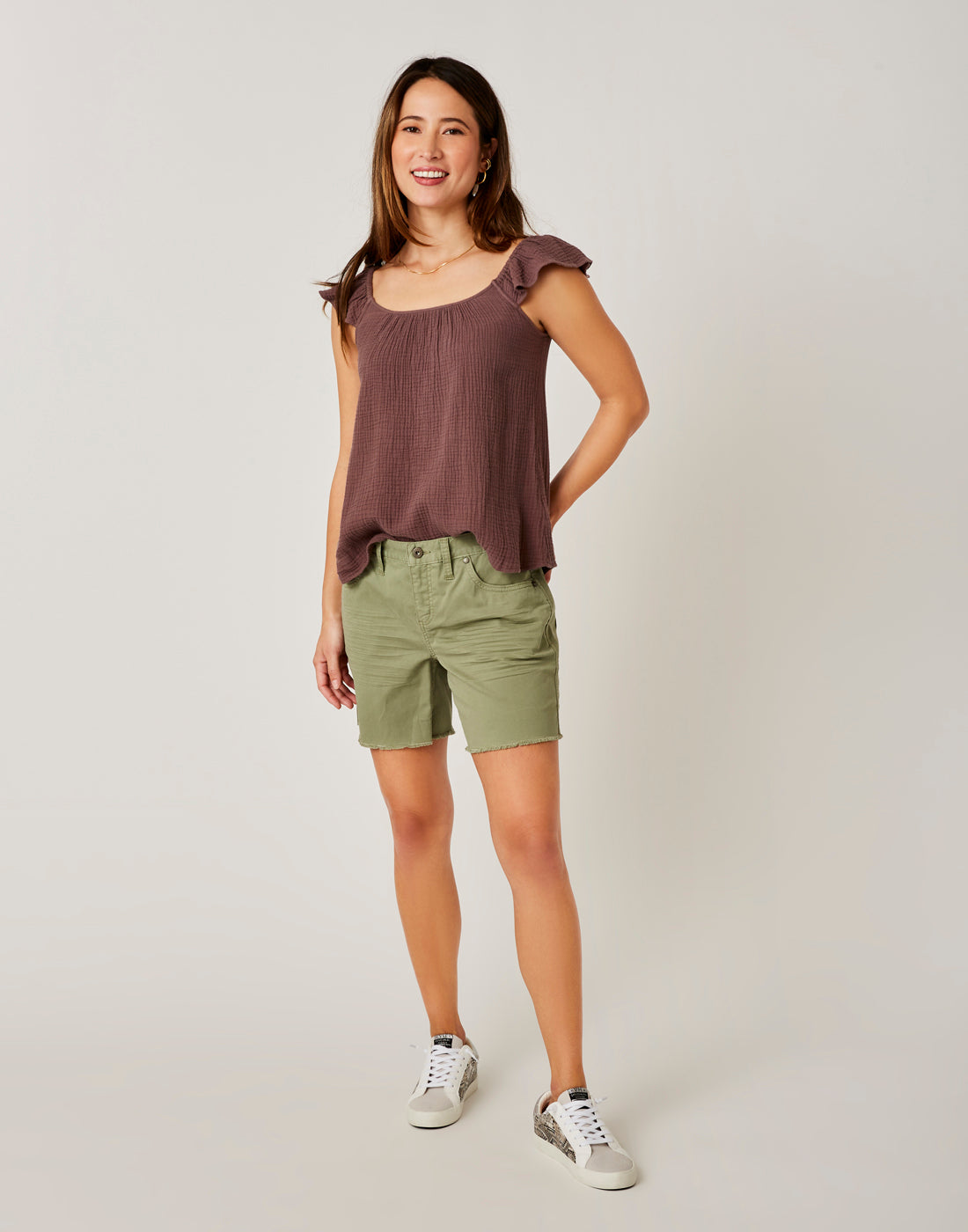 Oahu 6" Twill Short: Olive