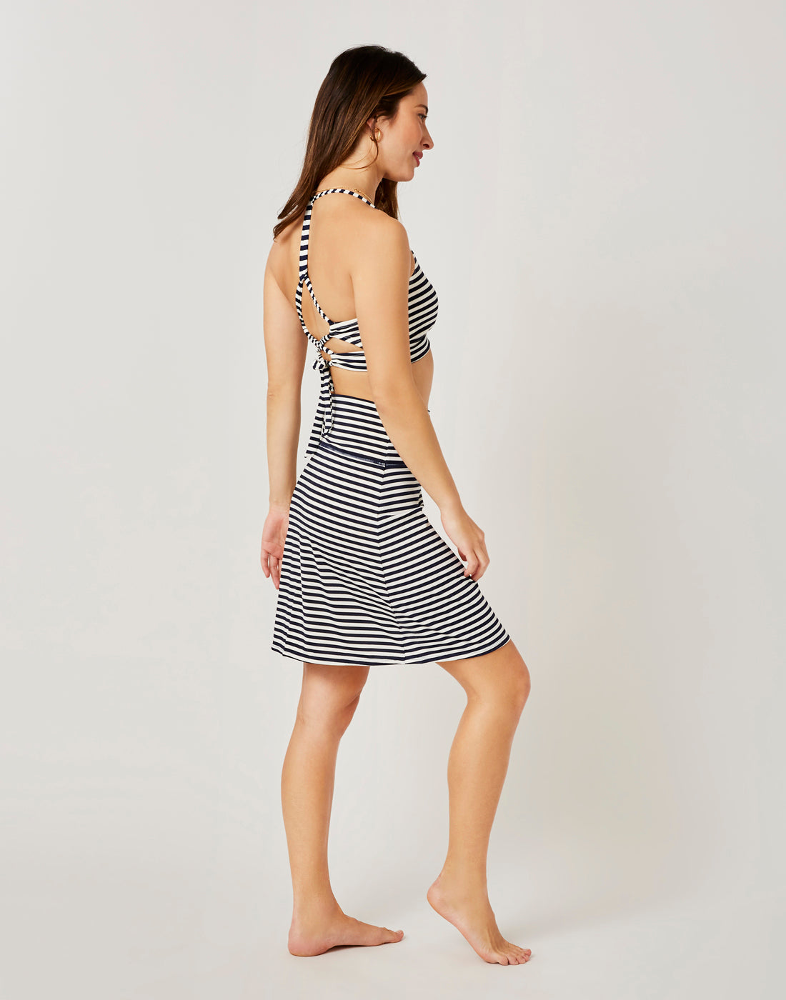 Rowan Skirt: Navy Stripe