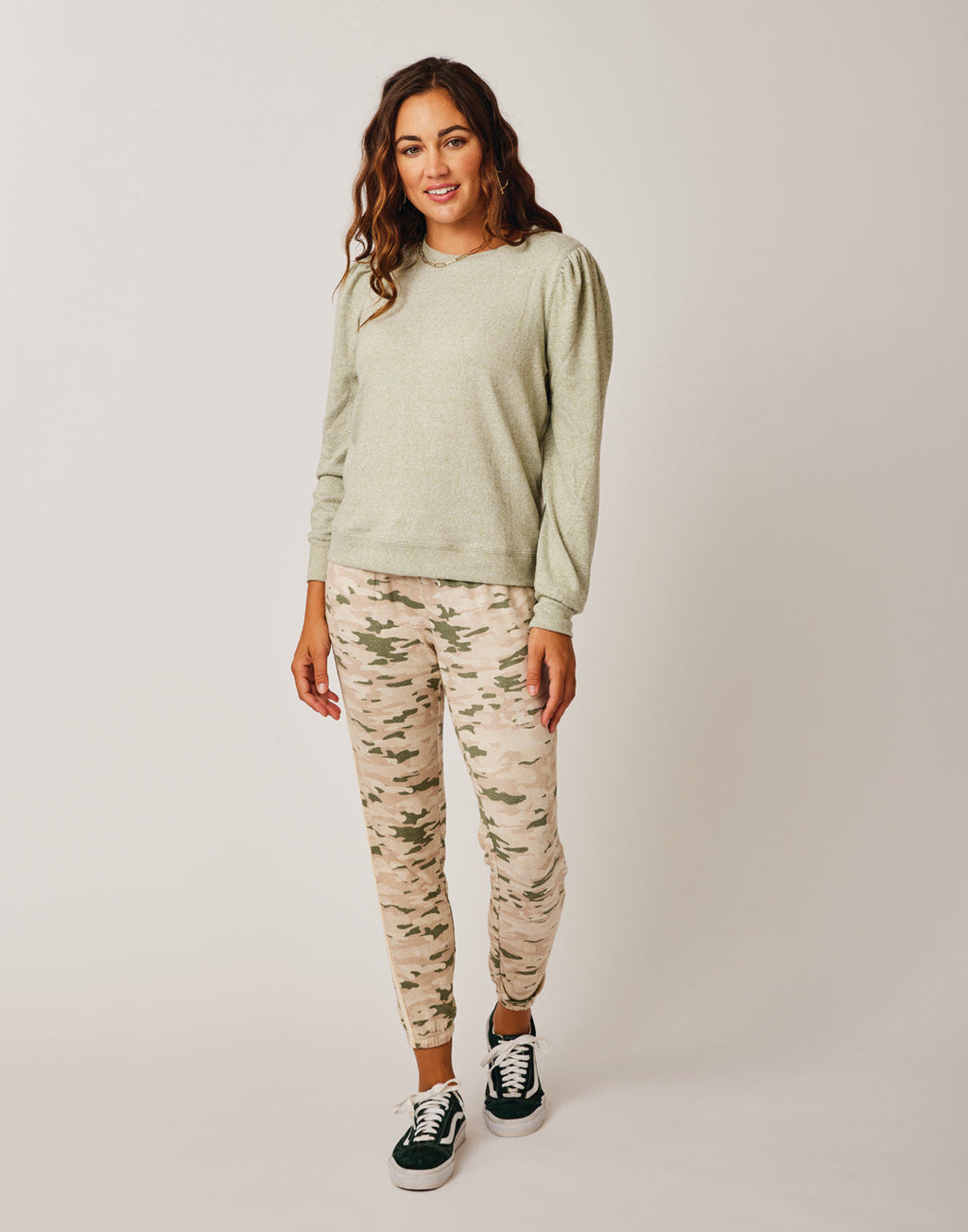 Naomi Sweatshirt: Olive Heather