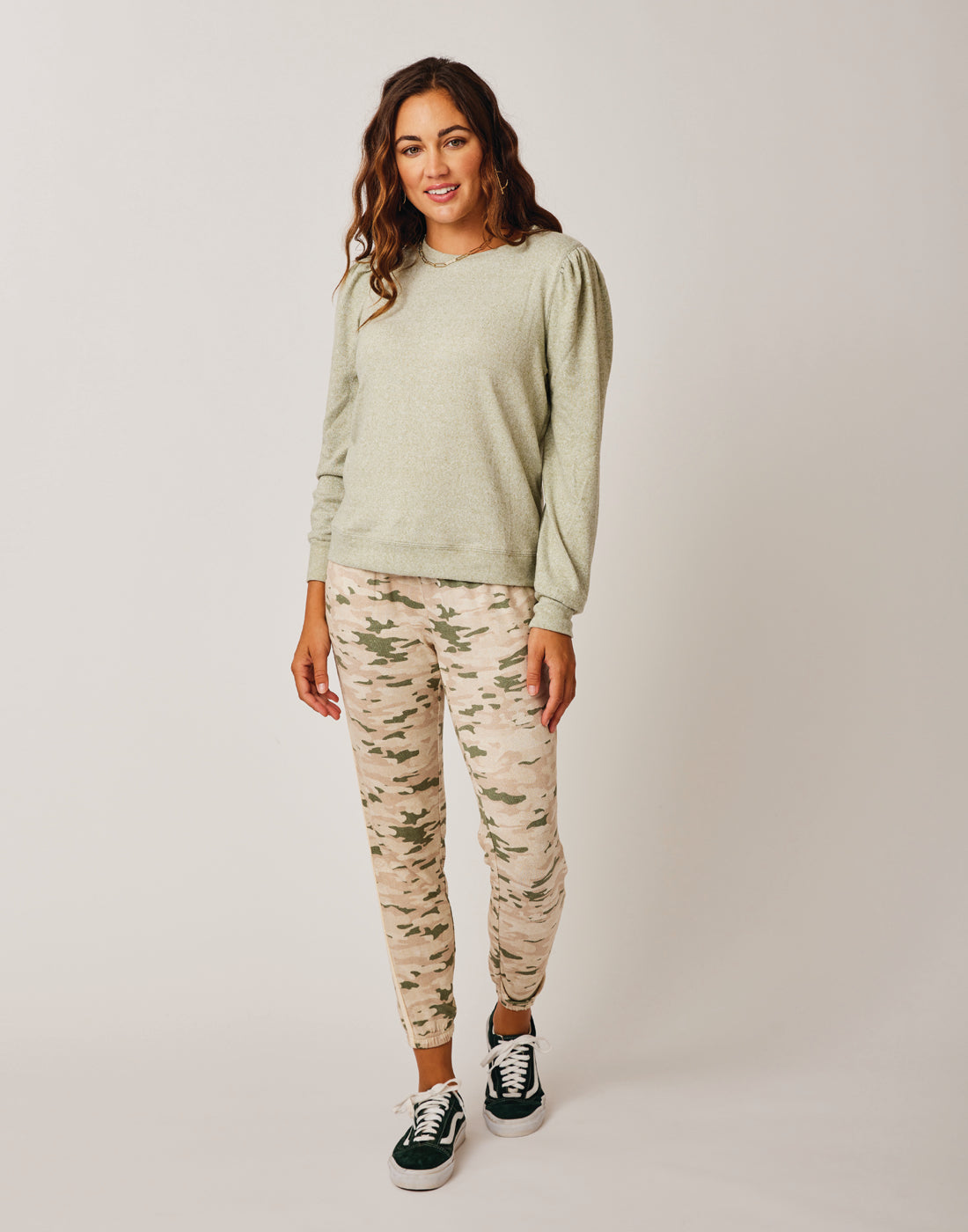 Naomi Sweatshirt: Olive Heather