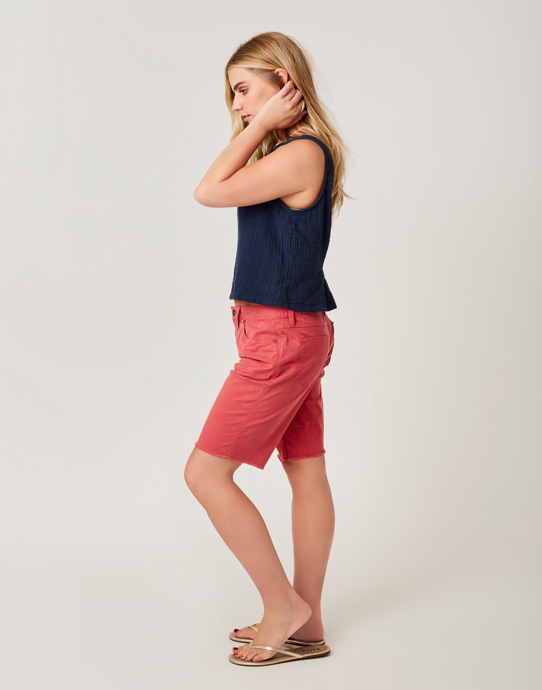 Oahu 10" Twill Short: Light Red