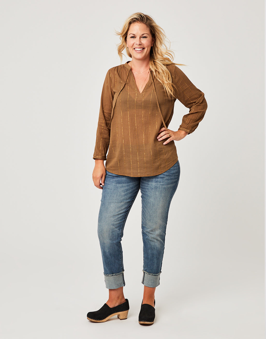 Keenan Top: Oak - FINAL SALE