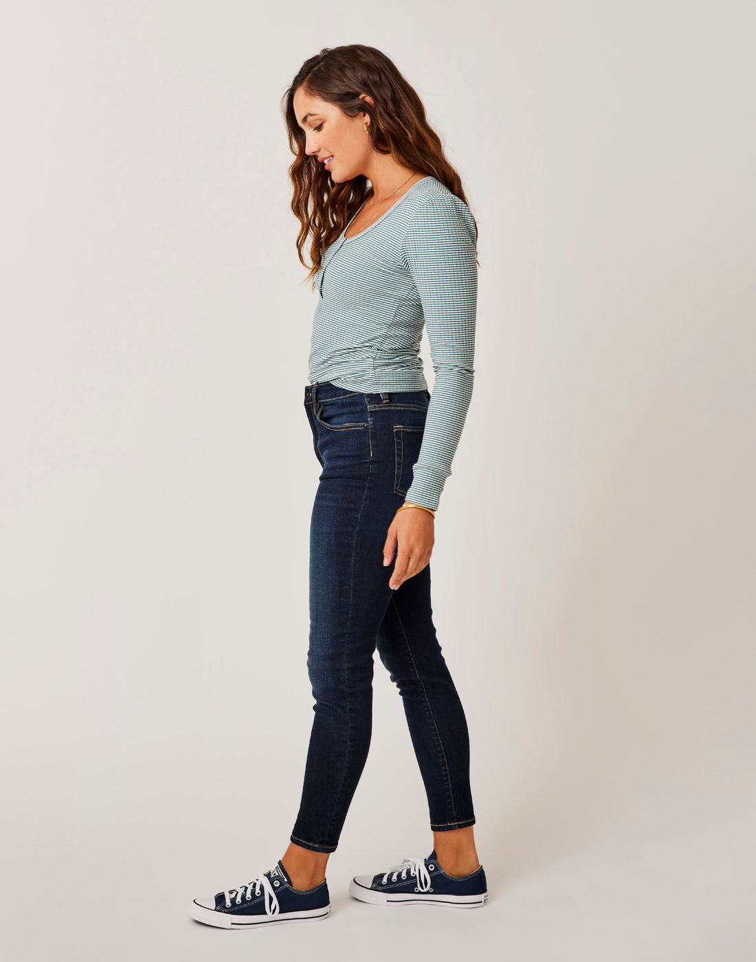 Emma Top: Hydro Mini Stripe