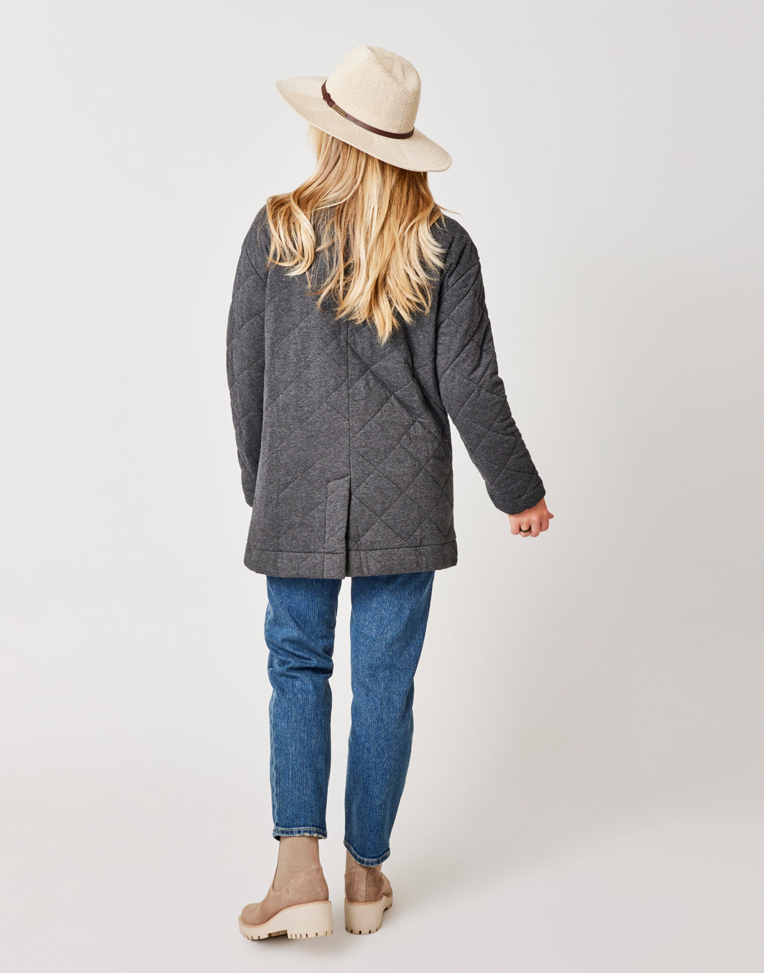 Maggie Quilted Topper: Black Heather