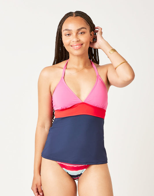 Dahlia Tankini: Fuchsia w. Navy