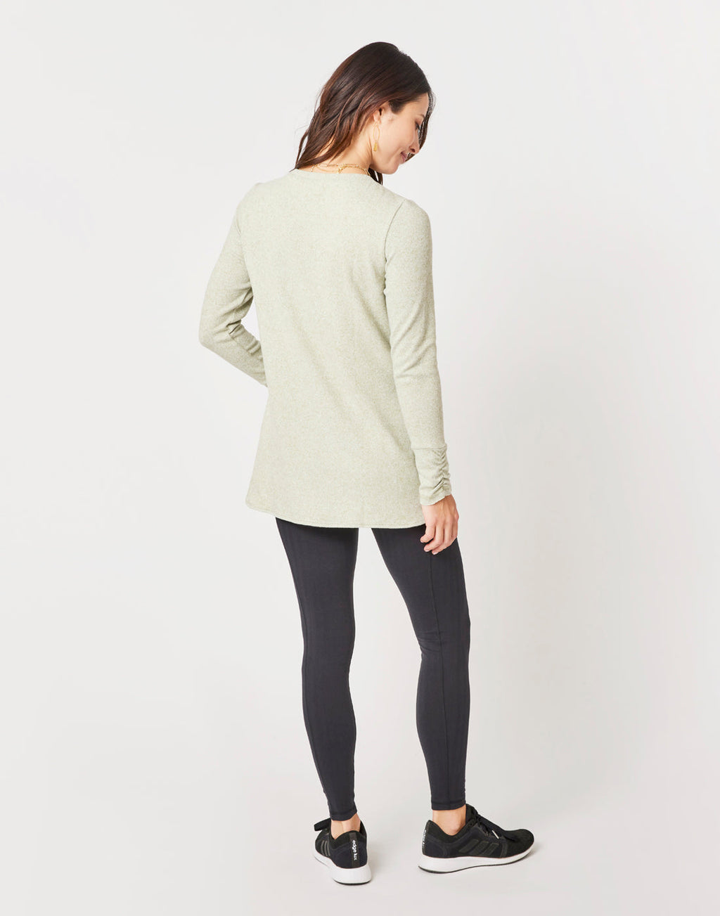 Chelsea Top: Olive Heather
