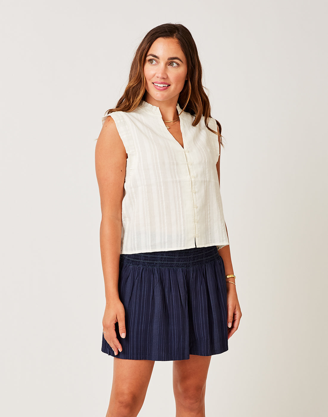 Leah Short: Navy Lau Stripe