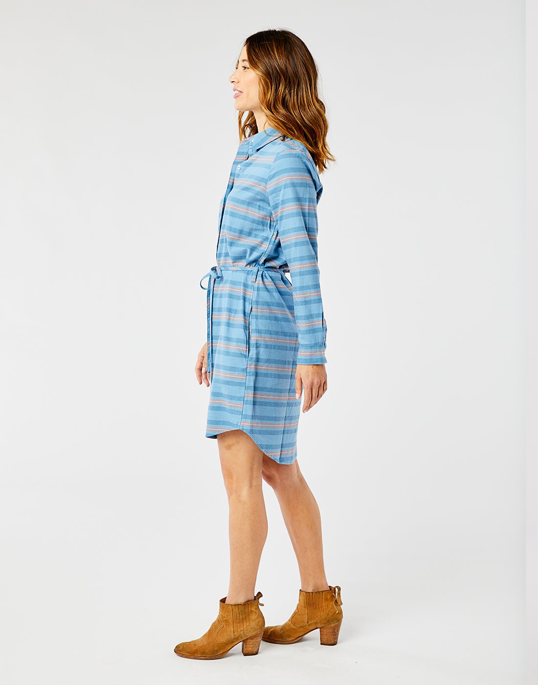 Aida Dress: Lake Stripe