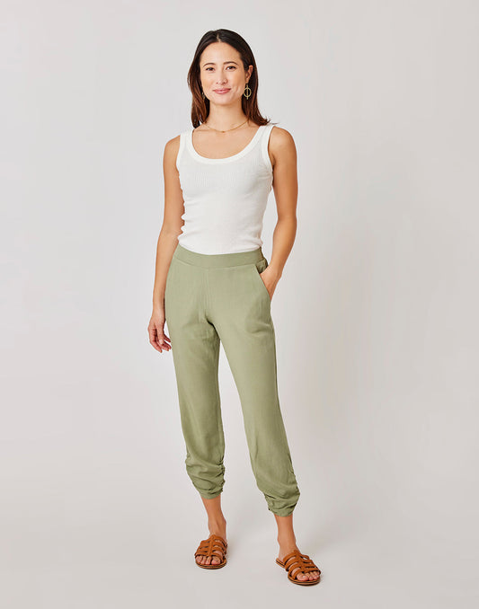 Avery Beach Pant: Olive