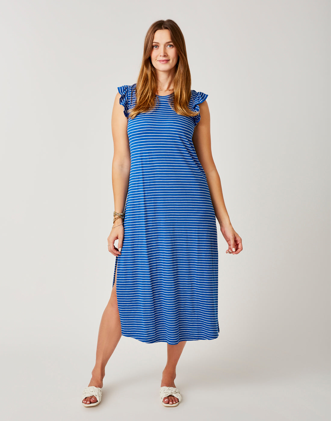 Maeve Dress: Royal Stripe