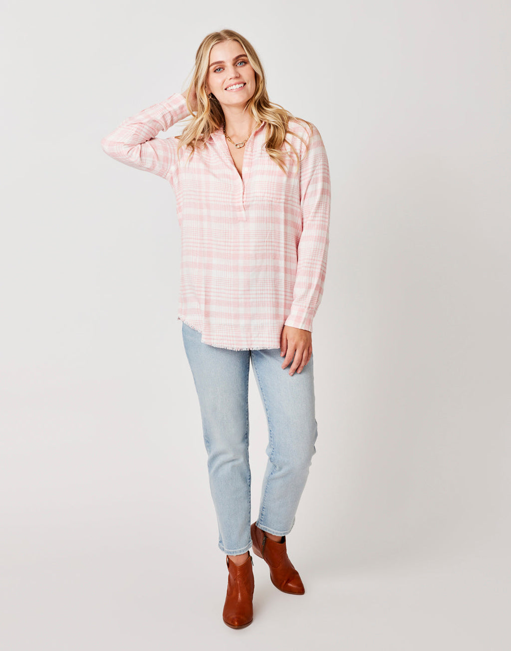 Sawyer Twill: Grapefruit Plaid