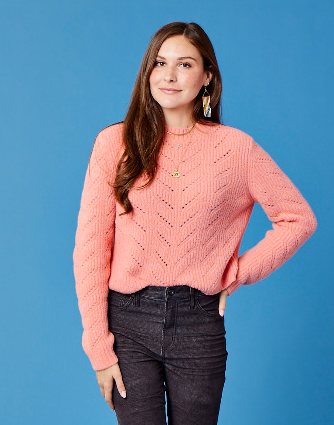 Monroe Sweater: Grapefruit Heather