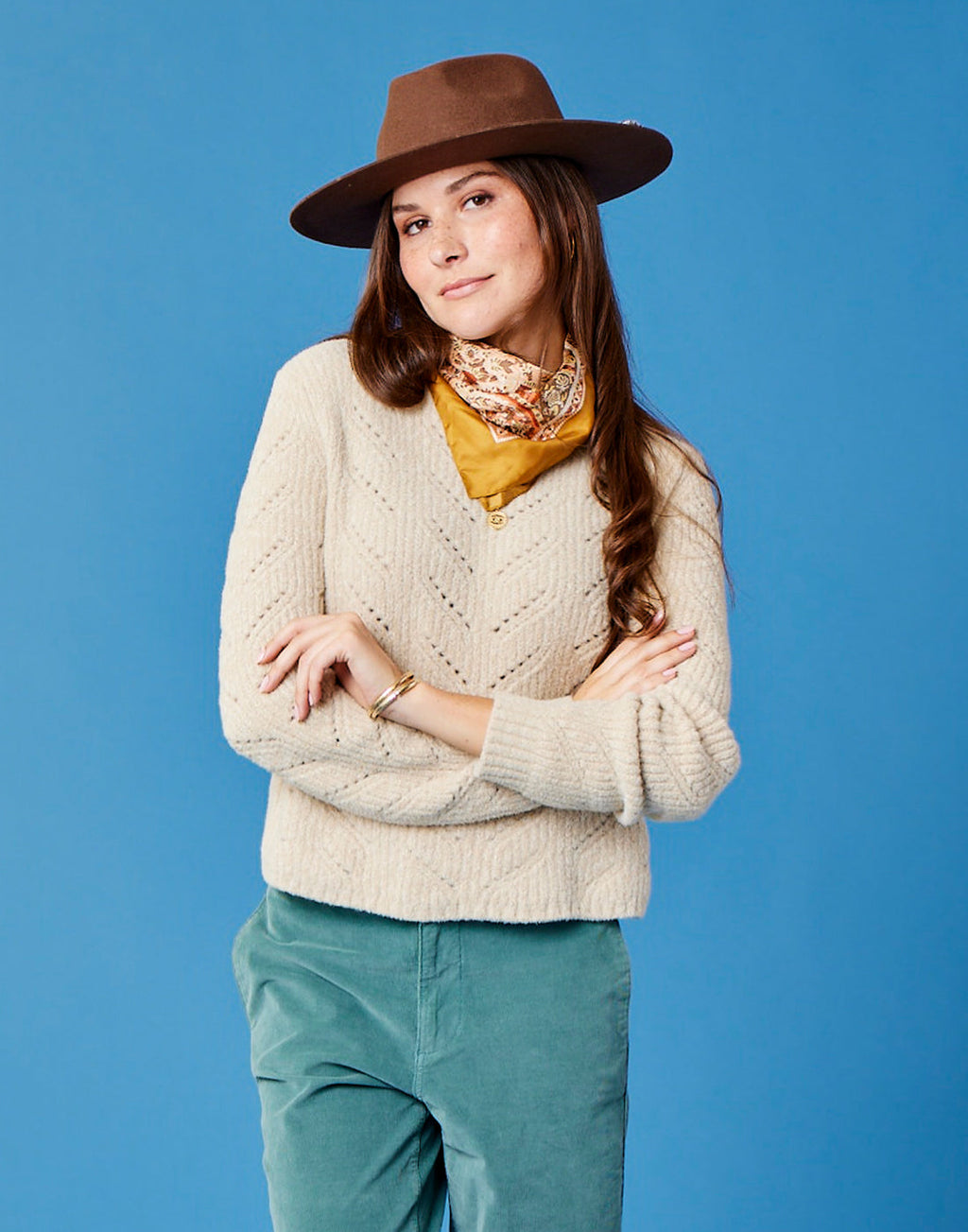 Monroe Sweater: Lt. Khaki Heather