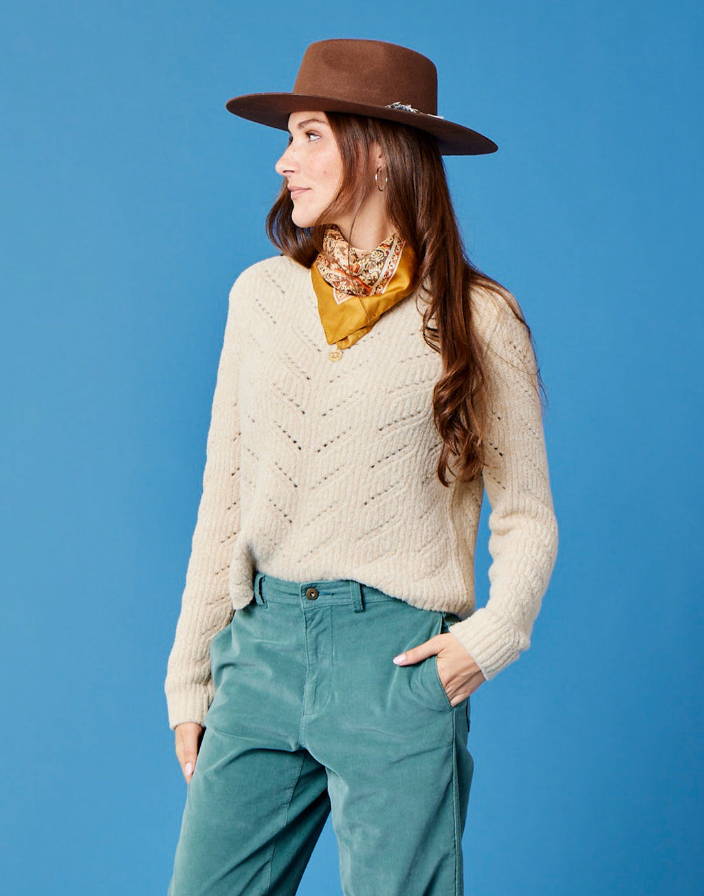 Monroe Sweater: Lt. Khaki Heather