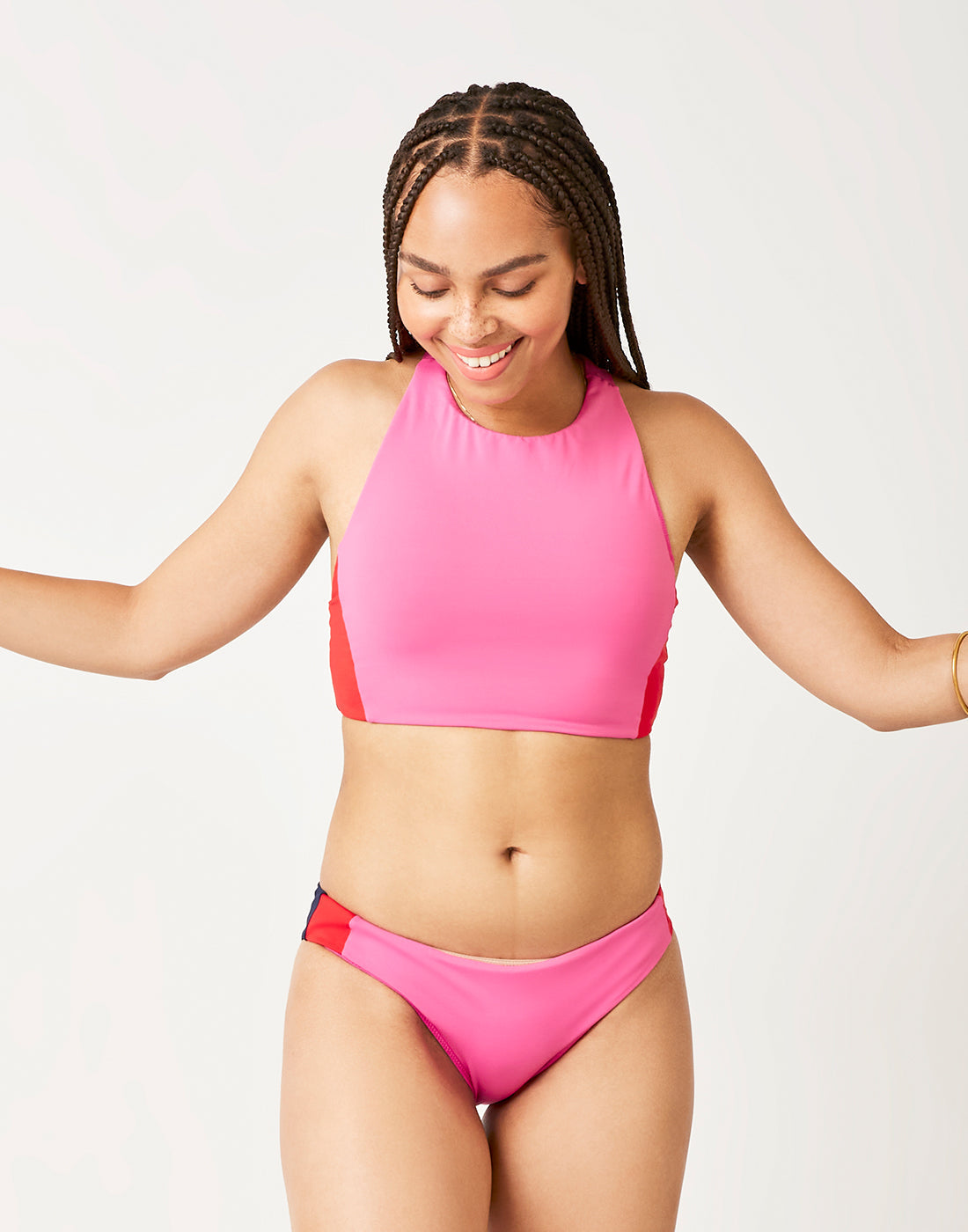 Sanitas Colorblock Bottom: Fuchsia w. Hot Red/Navy