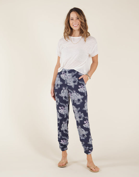 Avery Beach Pant: Navy Savannah - FINAL SALE