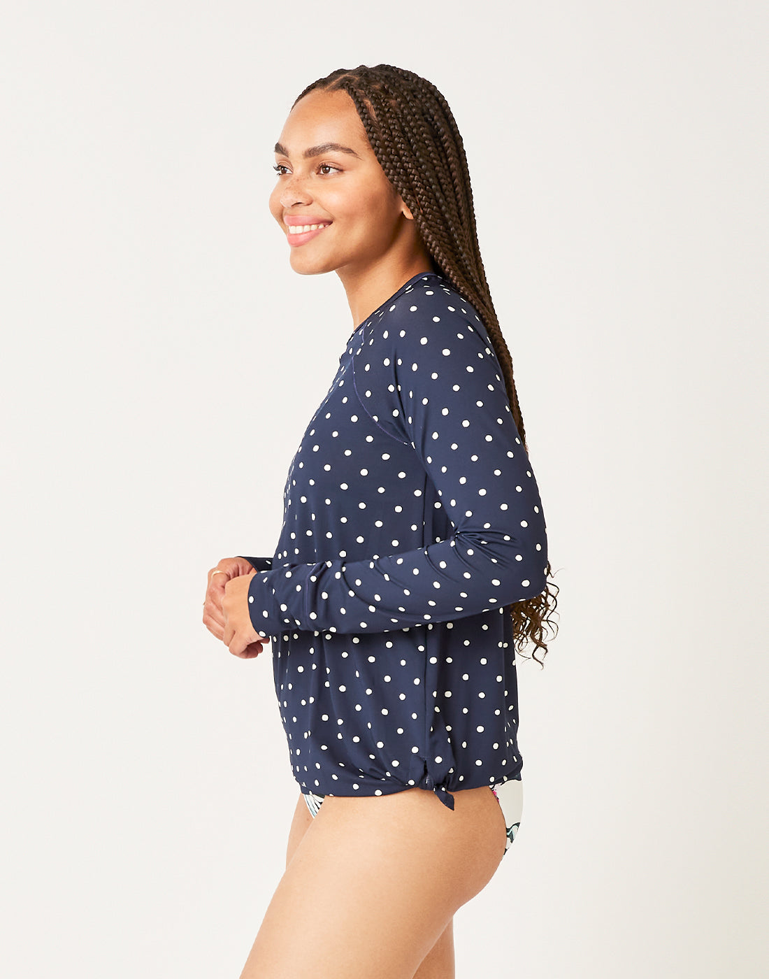 Sydney Sunshirt: Navy Polka Dot