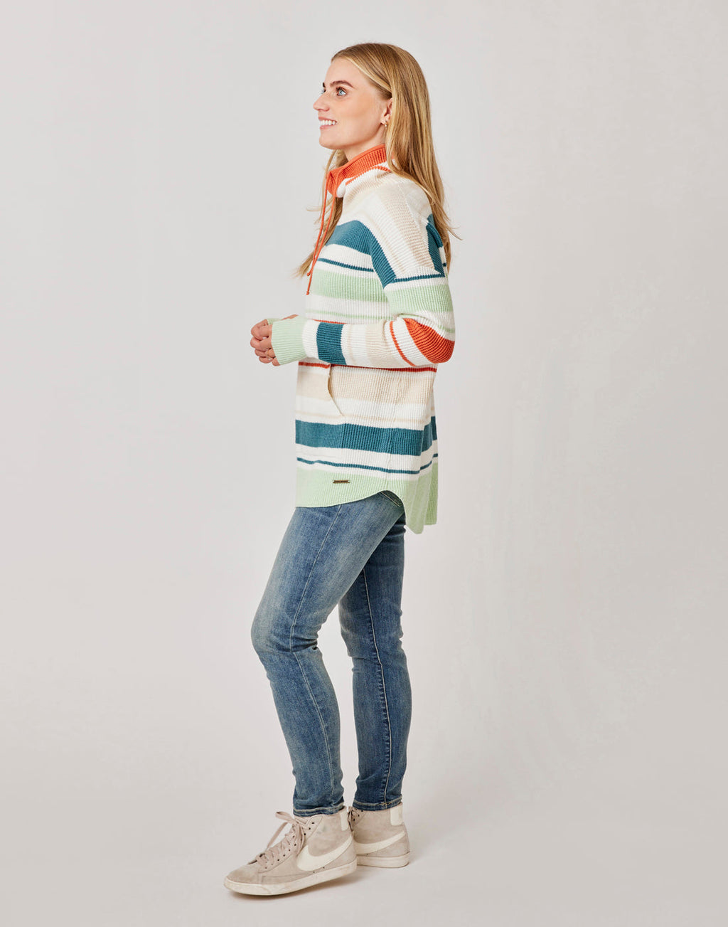 Rockvale Sweater: Frost Multi Stripe