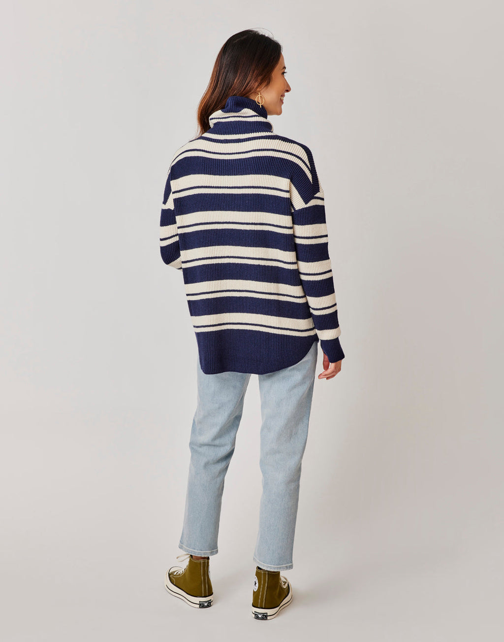 Rockvale Sweater: Navy Stripe