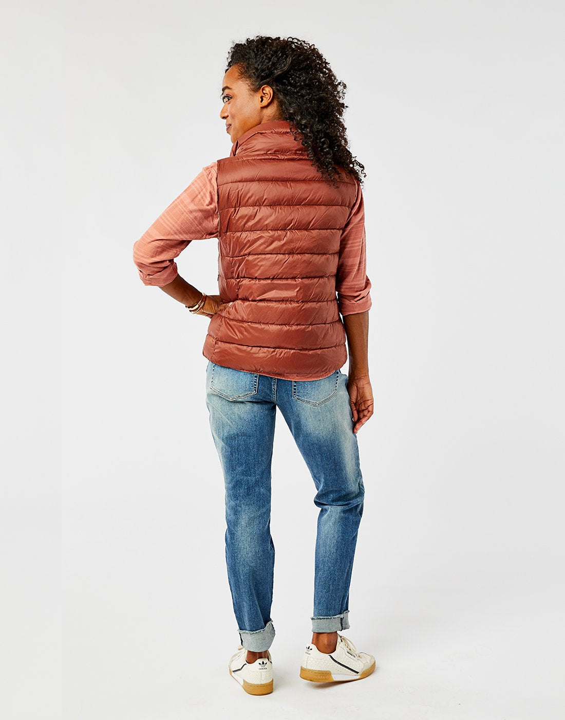 Silverton Reversible Vest: Foam/Brunette