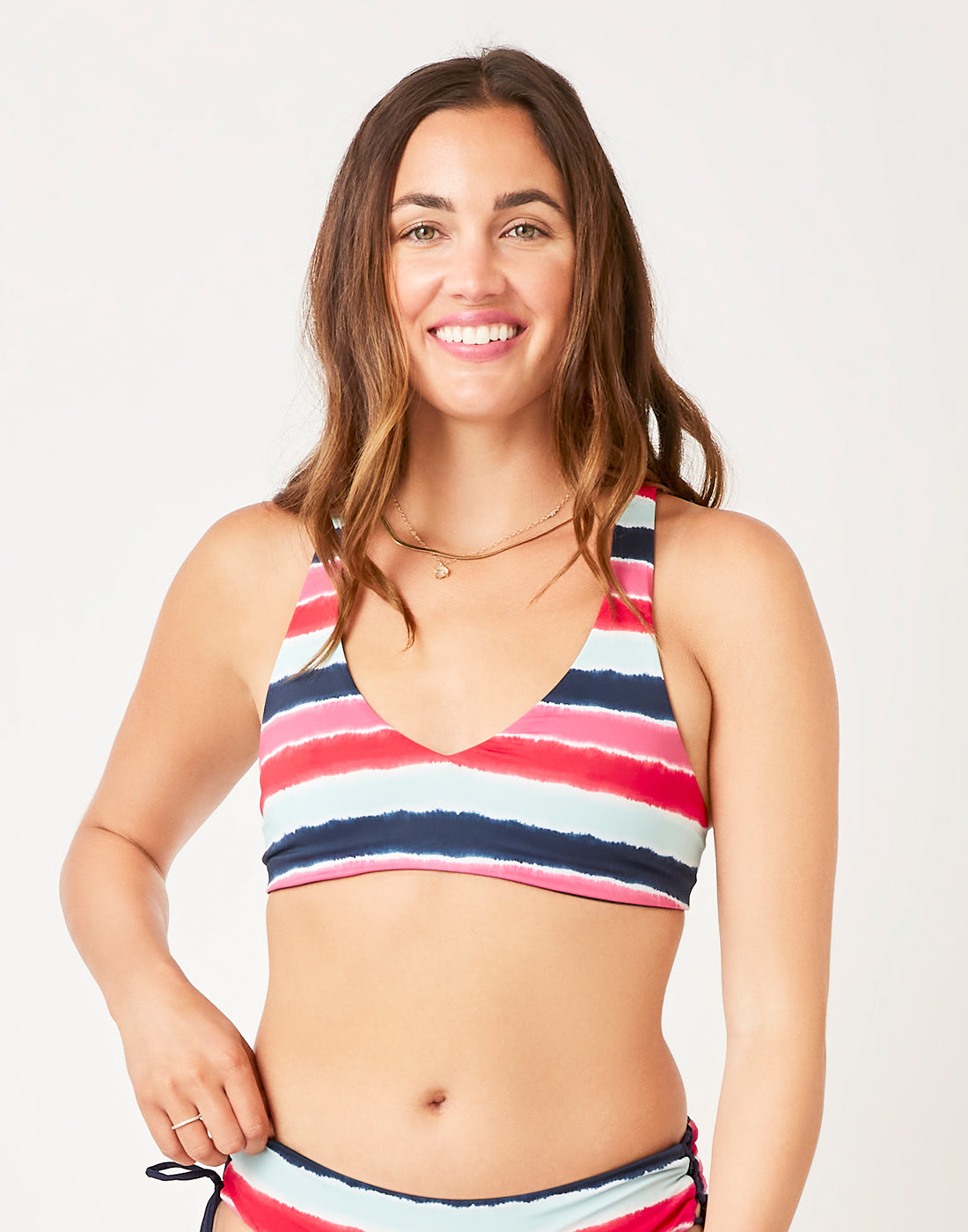 La Jolla Reversible Top: Prism/Navy