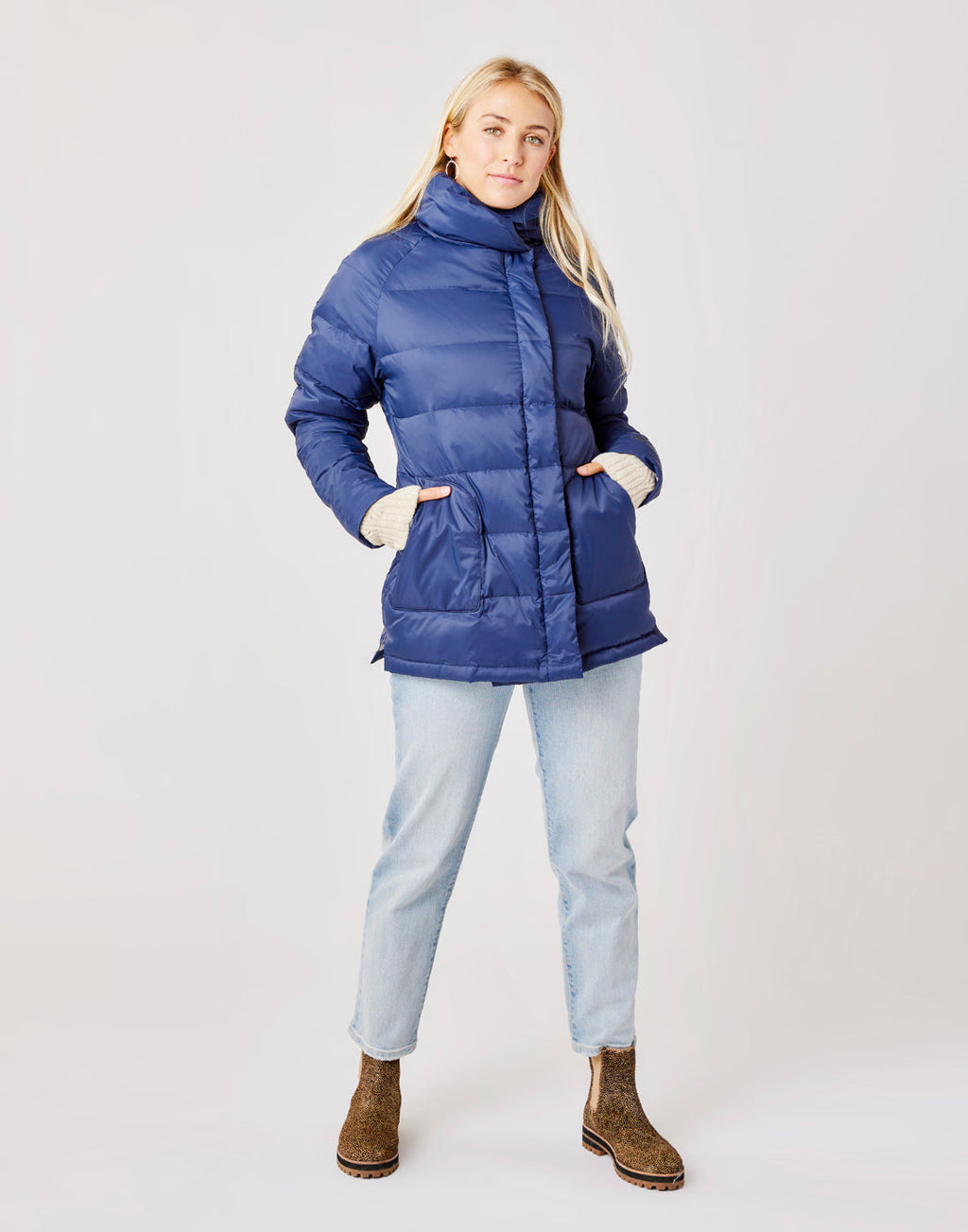 Minxy Down Jacket: Navy