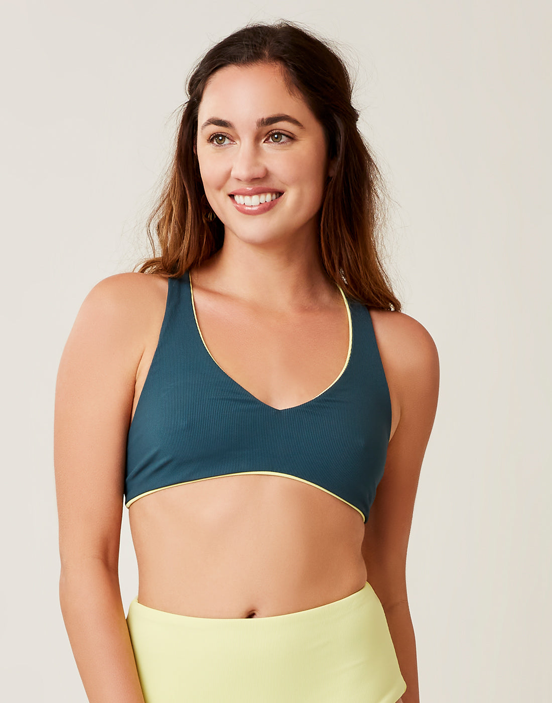 La Jolla Reversible Top: Eden/Citron - FINAL SALE