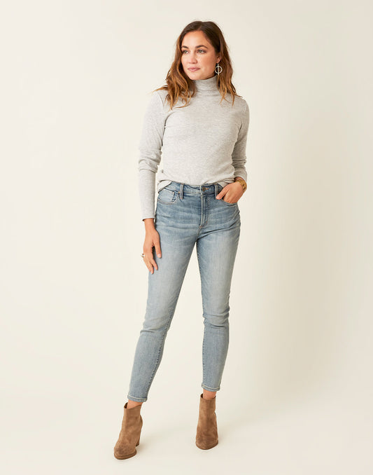 Denia Top: Light Heather Grey - FINAL SALE