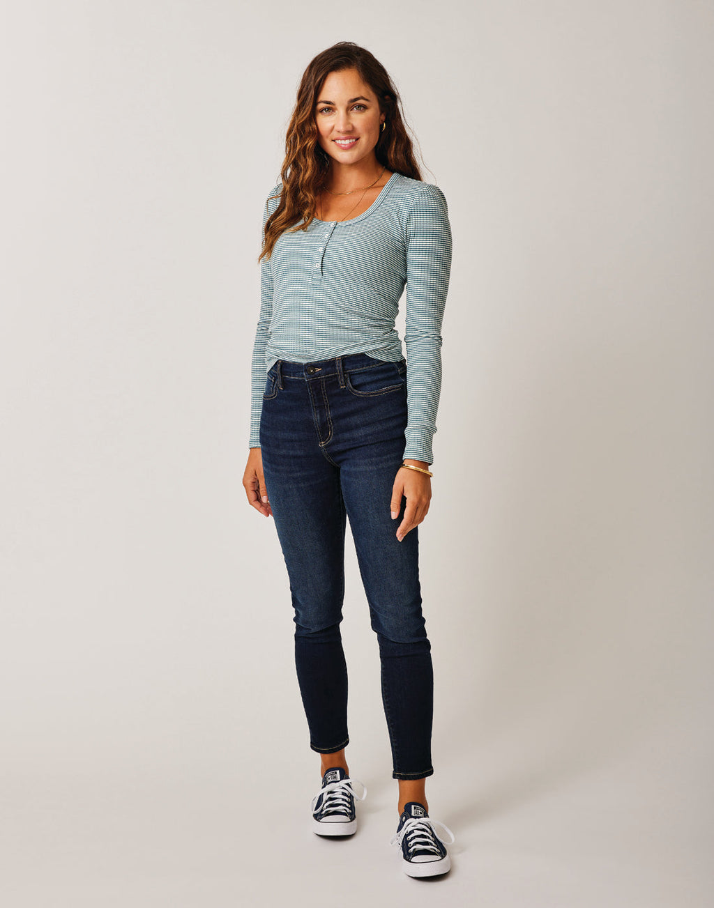 Emma Top: Hydro Mini Stripe