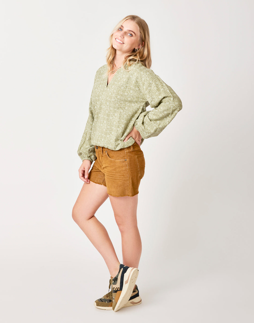 Shelby Top: Olive Bandana