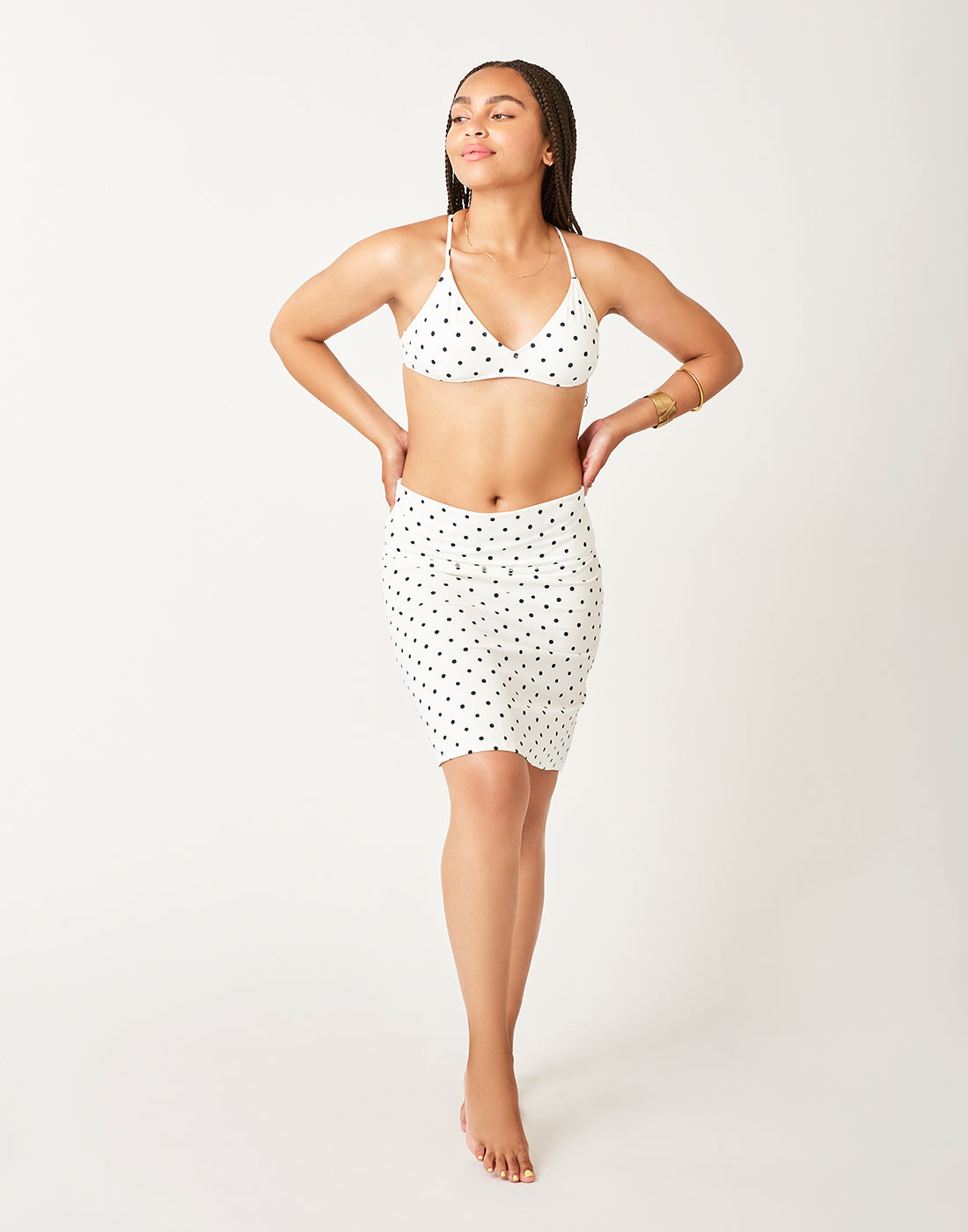 Rowan Skirt: Cloud Polka Dot