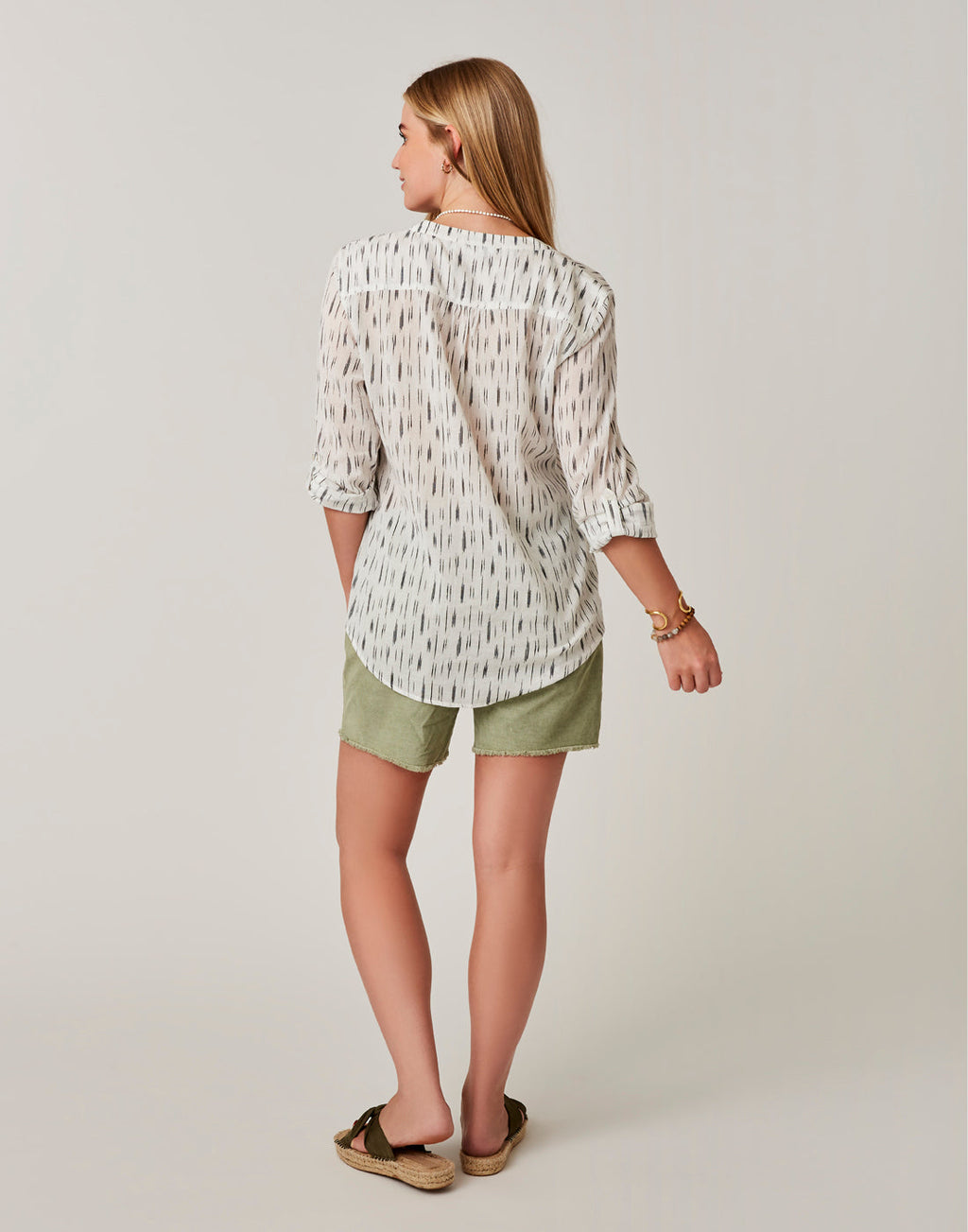 Dylan Gauze Tunic: Cloud Ikat