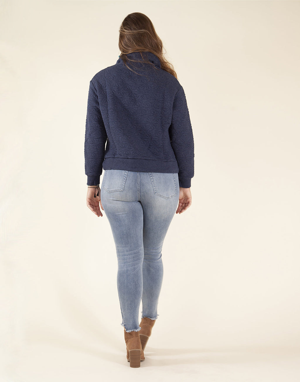 Pomona Pull Over: Navy Heather - FINAL SALE