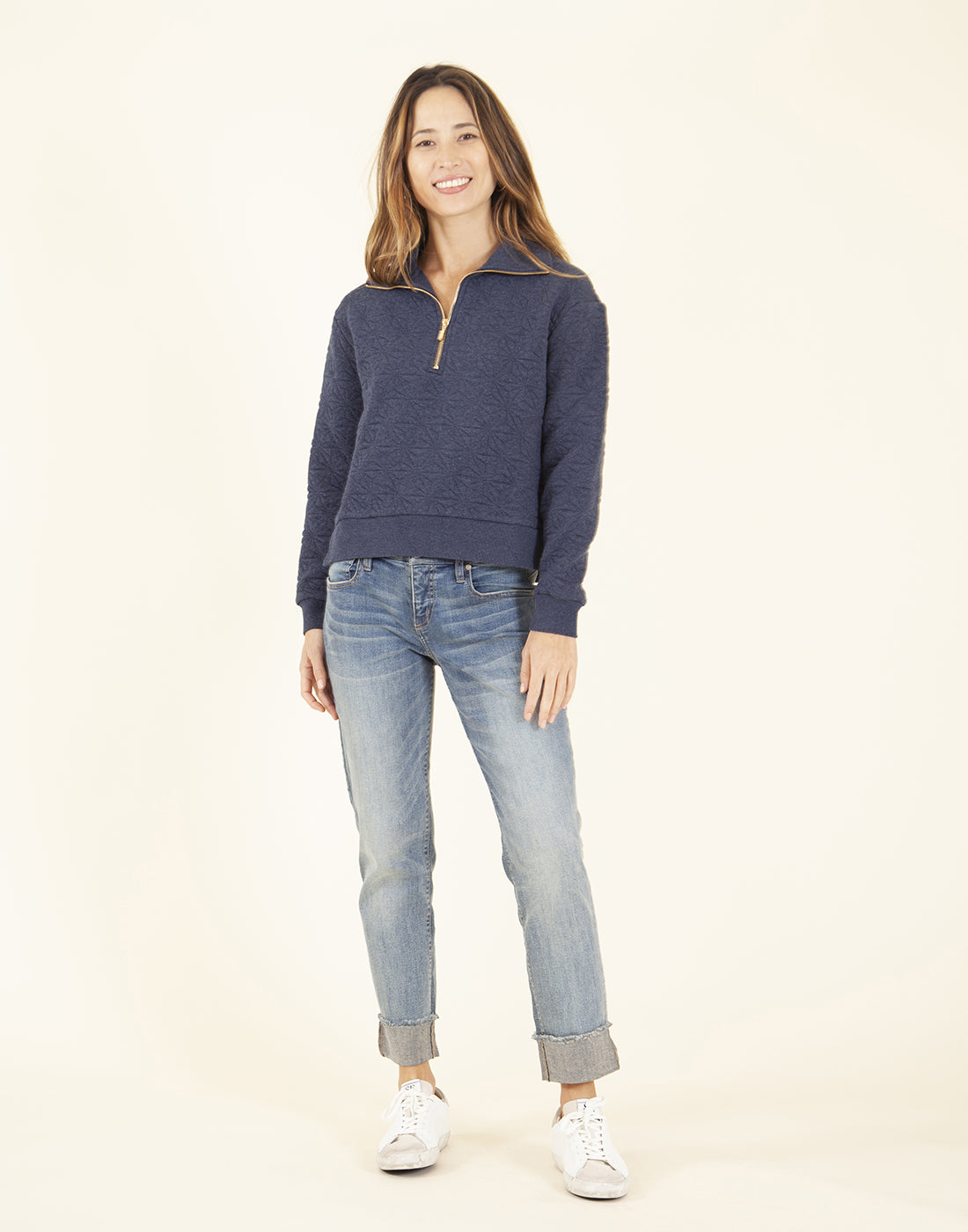 Pomona Pull Over: Navy Heather - FINAL SALE