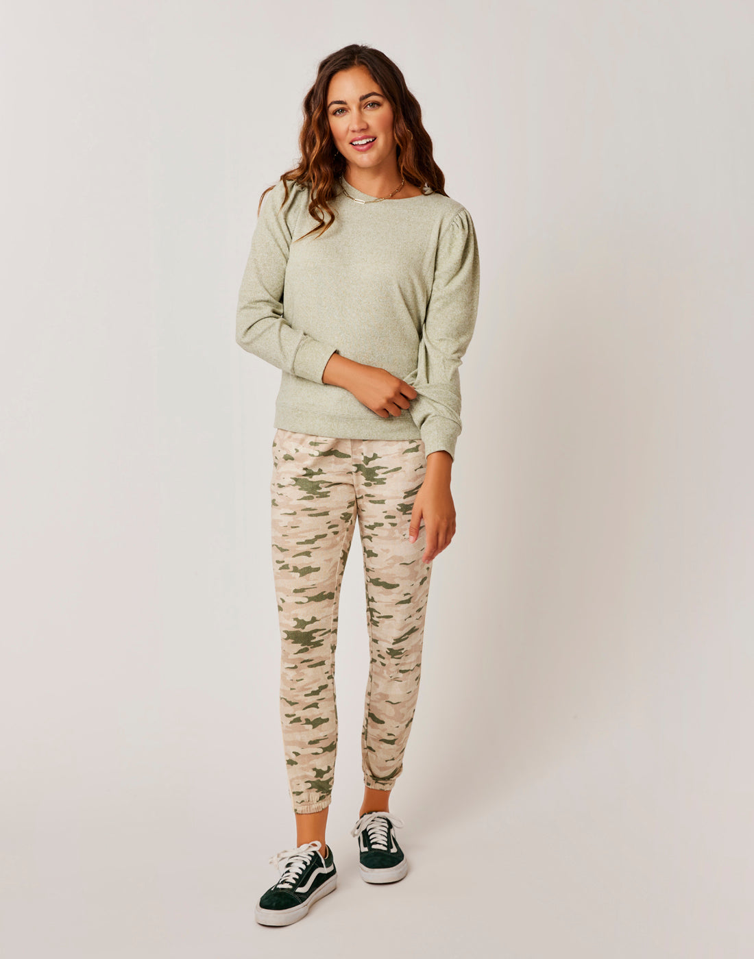 Naomi Sweatshirt: Olive Heather