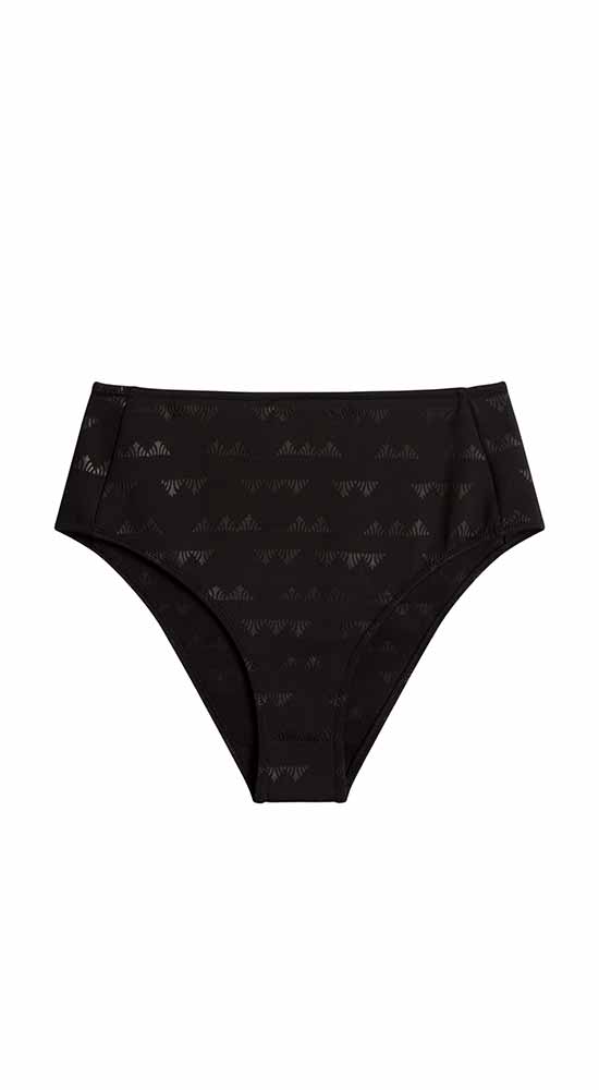 Palisades Bottom: Black Cascade Embossed