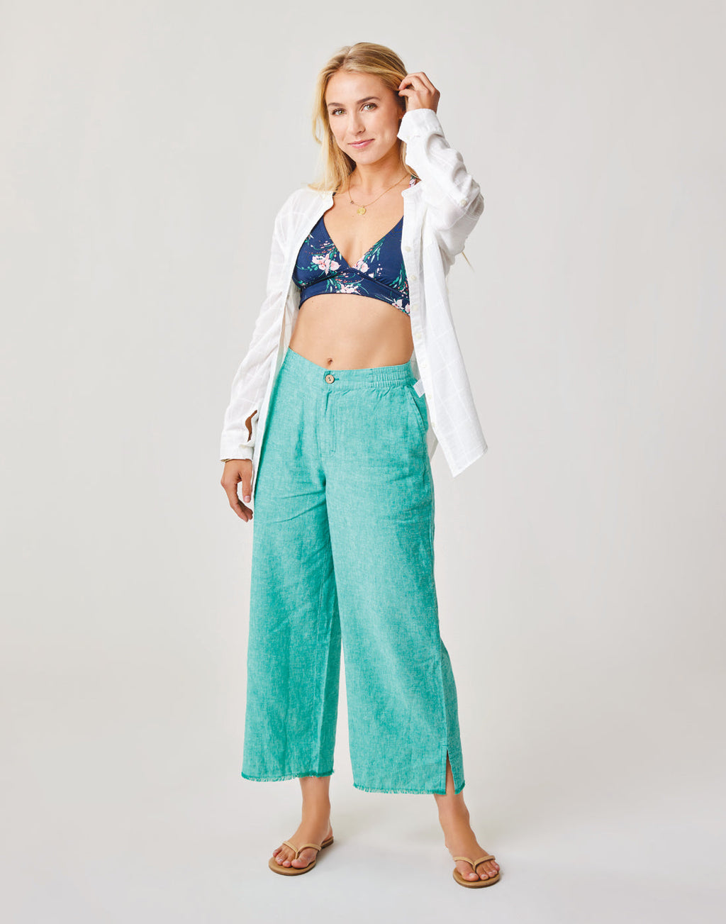 Blake Pant: Fern Chambray