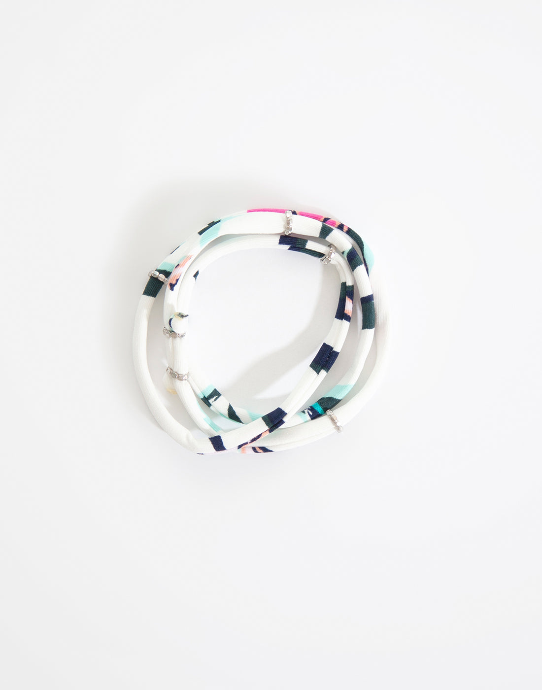 Water Bracelet: Botanical-Navy Stripe