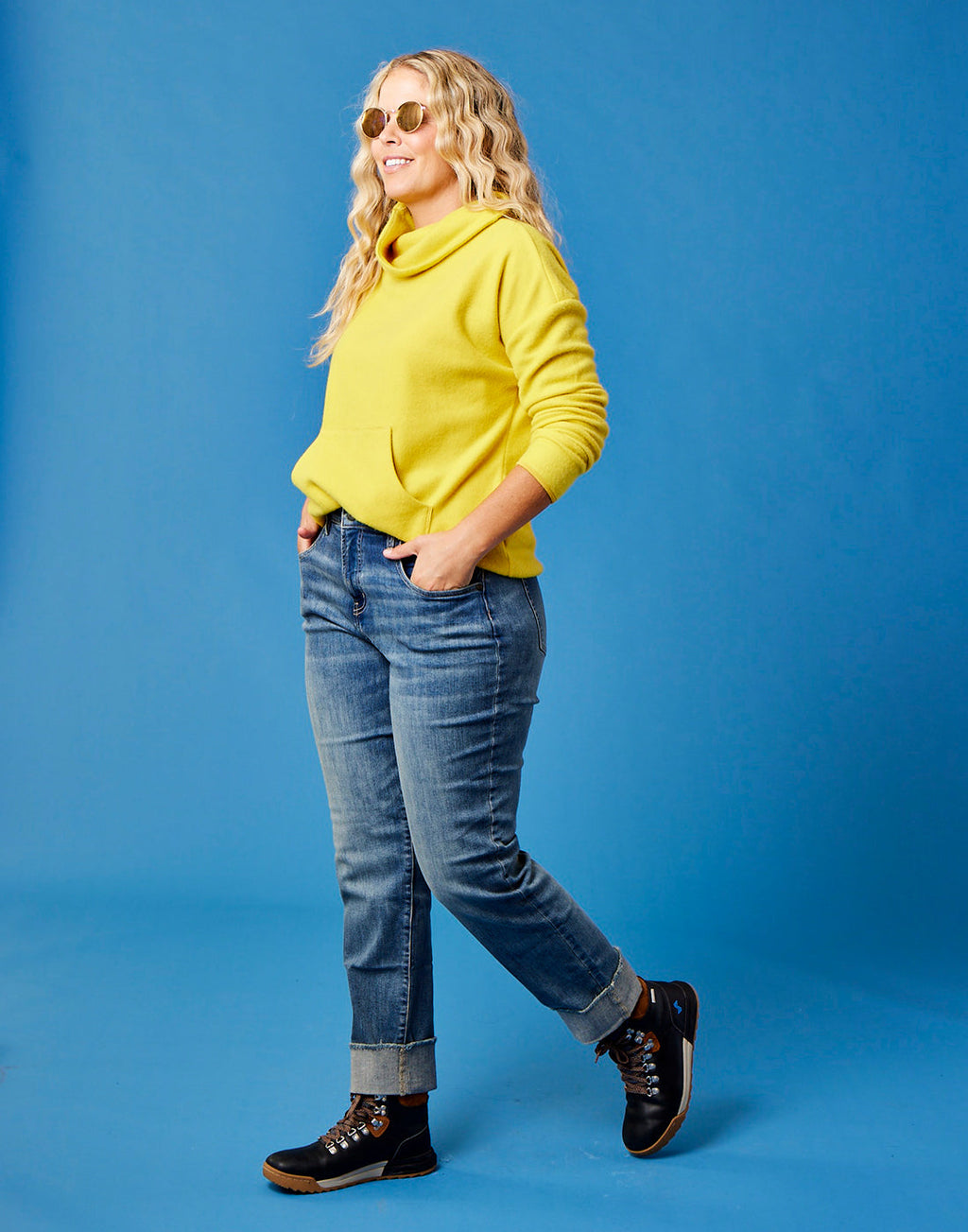 Rowayton Cowl Neck: Mustard