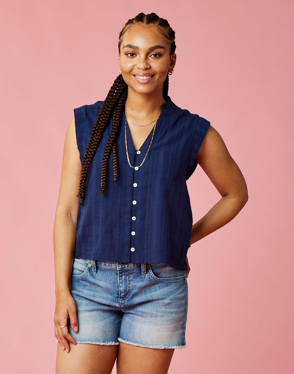 Reagan Top: Navy