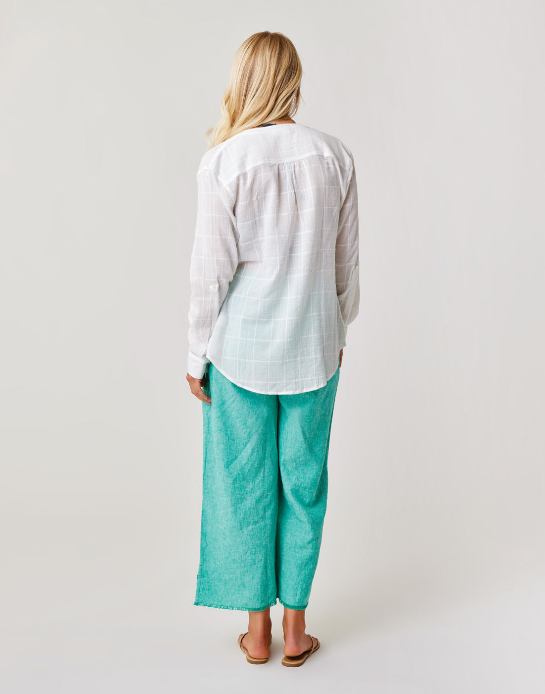 Blake Pant: Fern Chambray