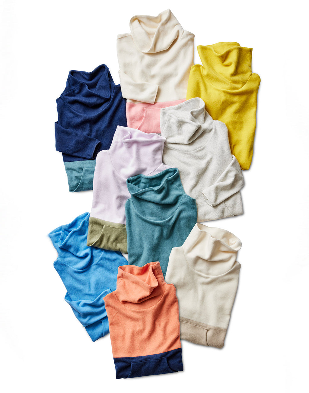 Rowayton Colorblock Cowl: Navy w. Hydro