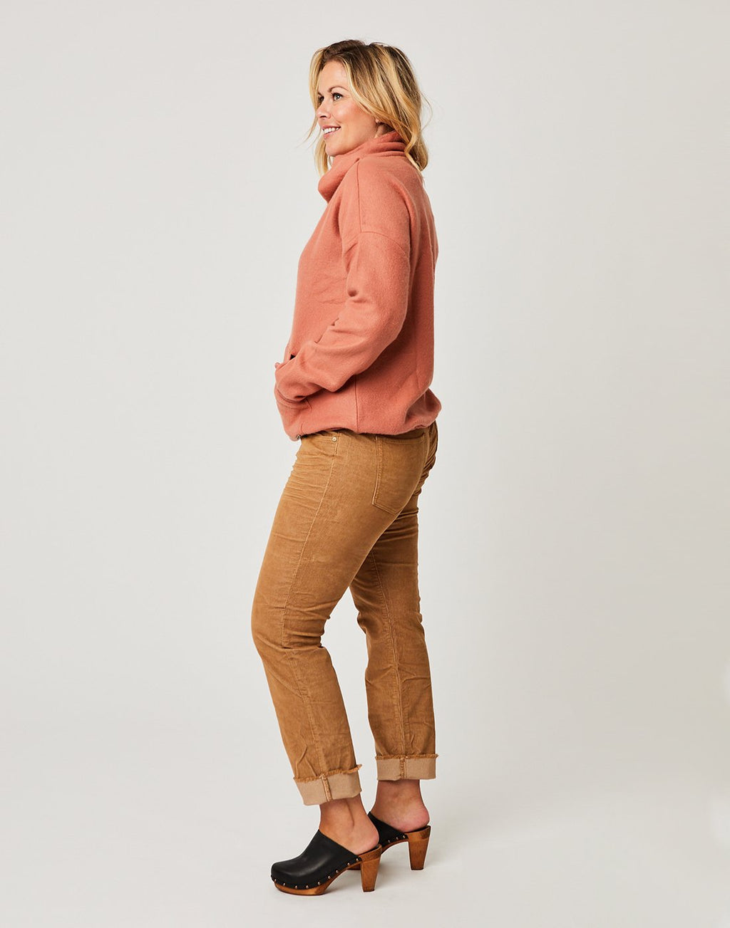 Rowayton Cowl Neck: Red Rock