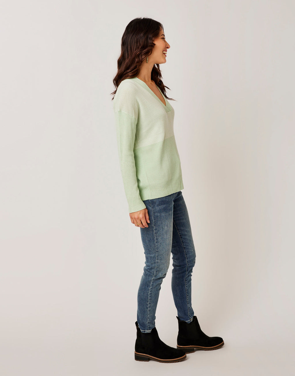 Aurora Sweater: Frost Mini Stripe