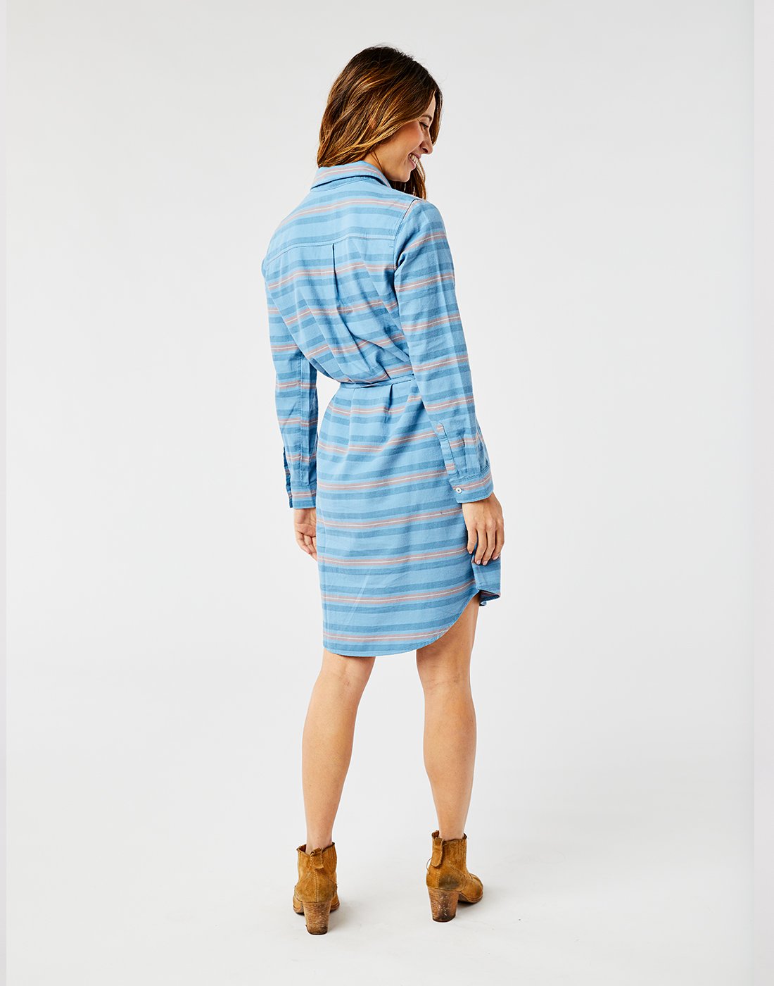 Aida Dress: Lake Stripe